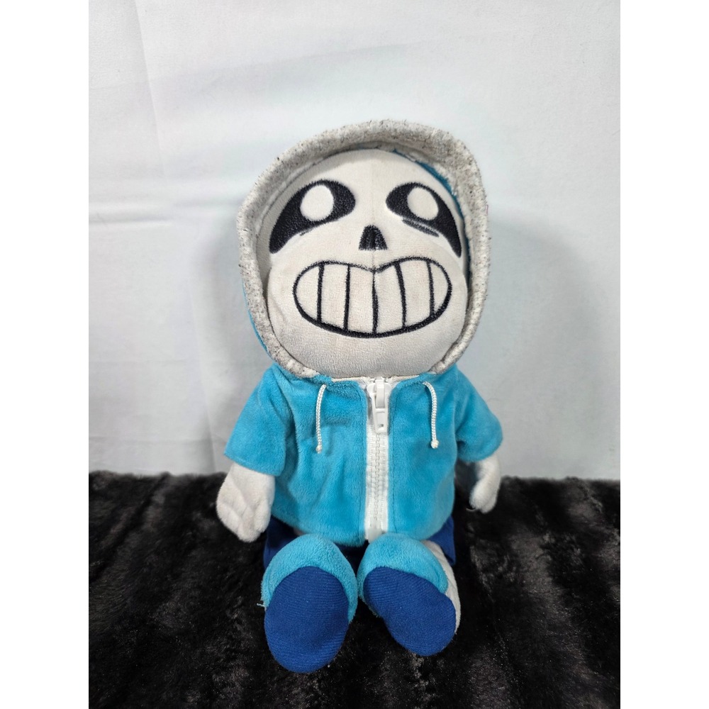 Undertale Sans Plush Toy Blue Hoodie Skeleton Figure Stuffed Animal Fan Gamer